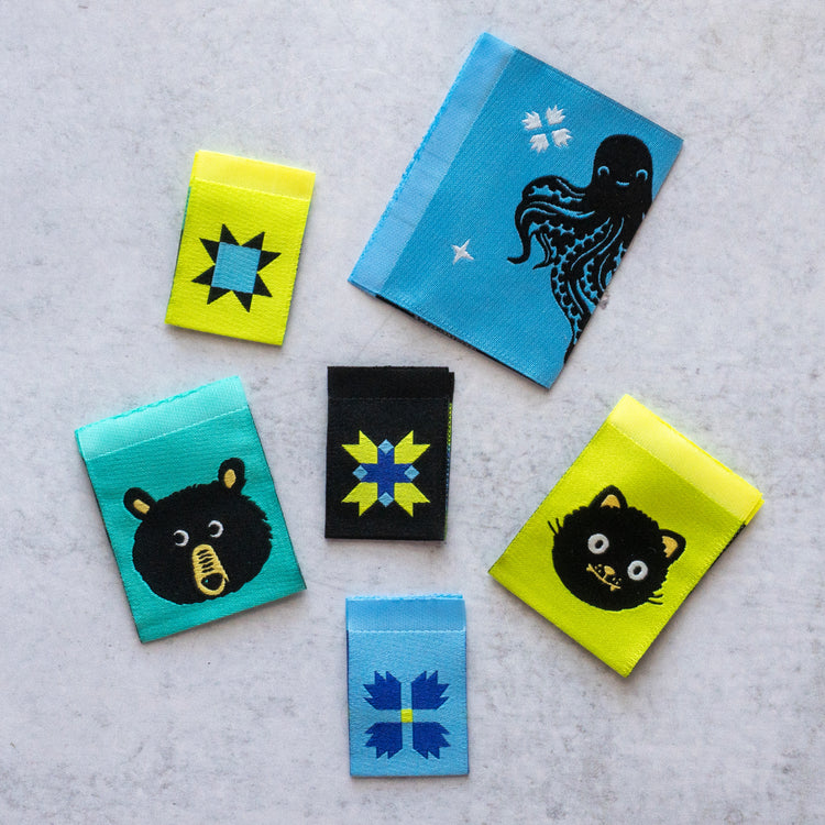 Octo and Friends Sewing Tags