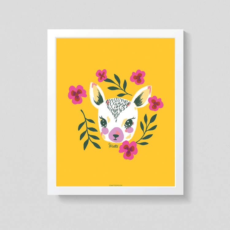 8x10 Art Print: Deer Portrait