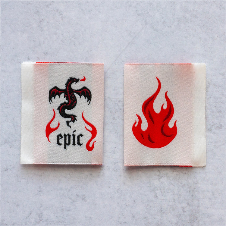 Fire Glow Sewing Tags