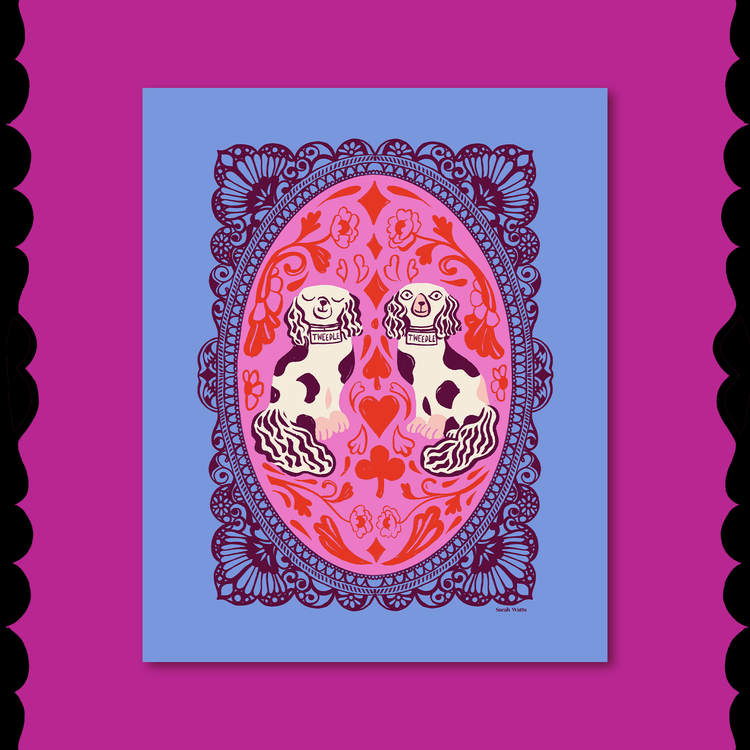 Tweedle Doggies 8x10 Art Print