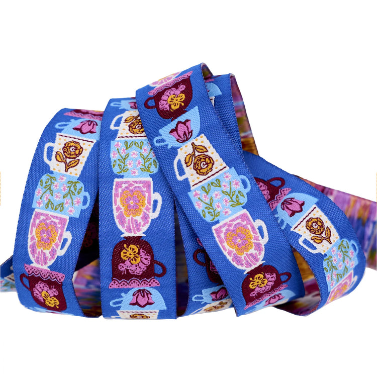 Teacups Ribbon 1 Yard Cut