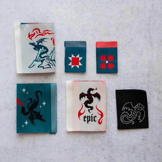 Fire Glow Sewing Tags