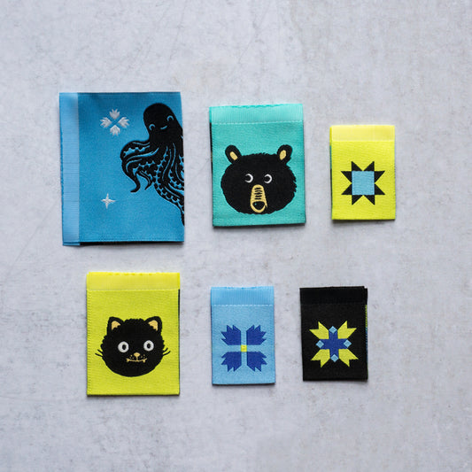 Octo and Friends Sewing Tags