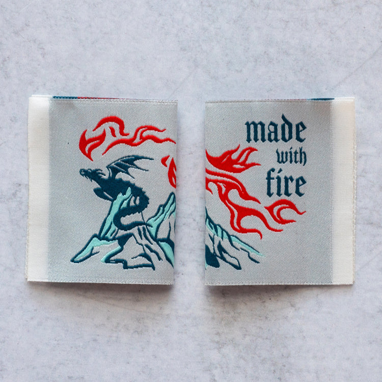 Fire Glow Sewing Tags