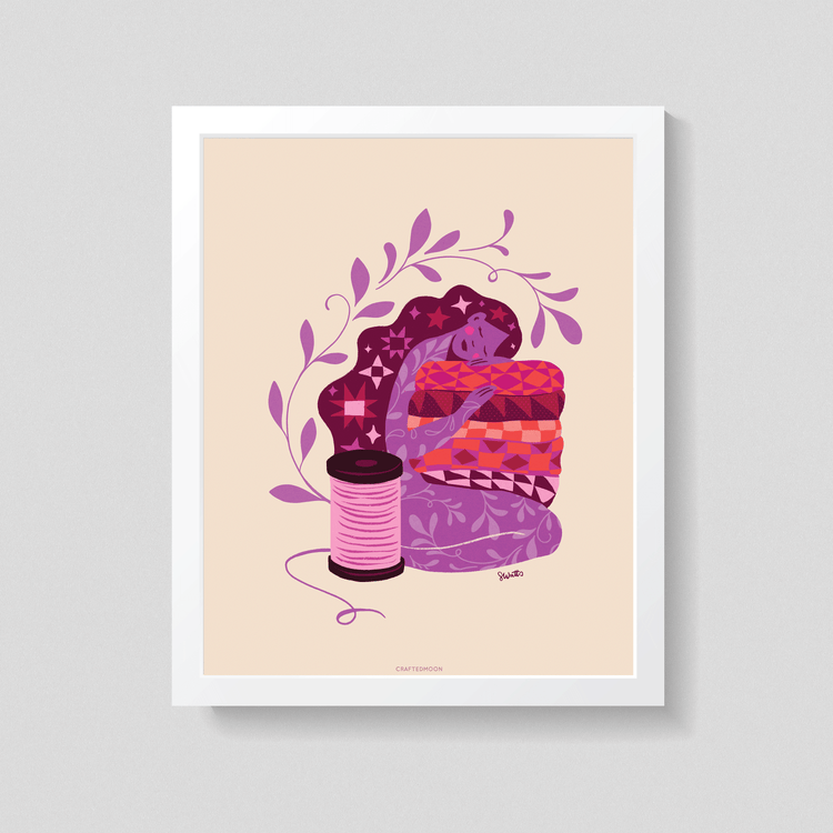 8x10 Art Print: Quilt Hugs