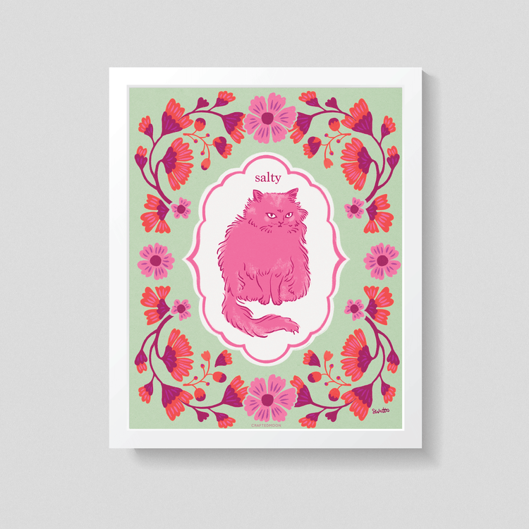 8x10 Art Print: Salty Cat