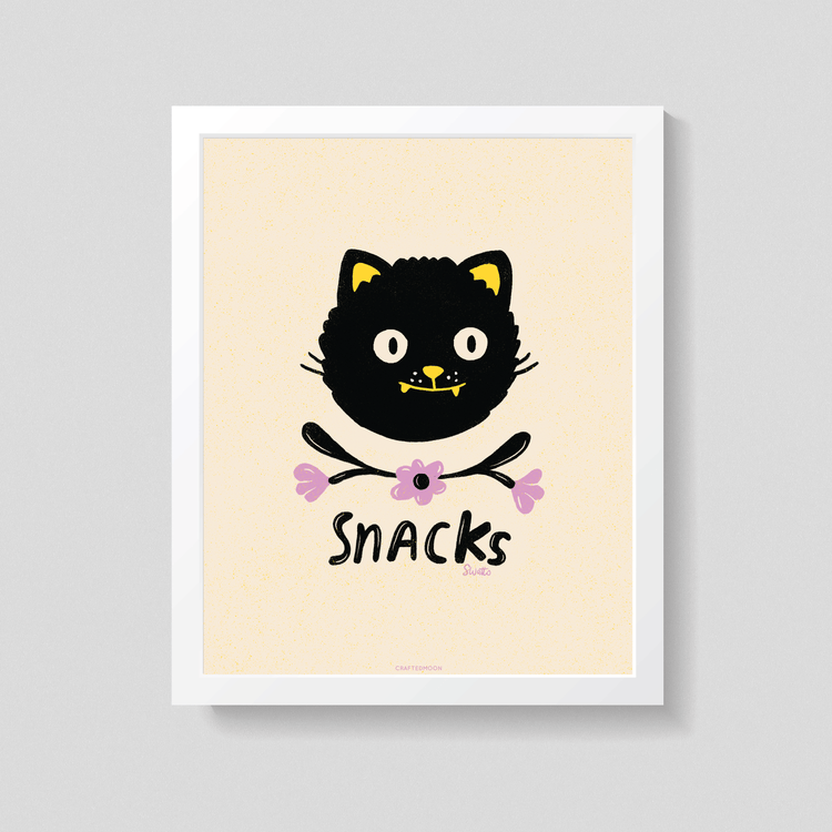 8x10 Art Print: Snacks Cat