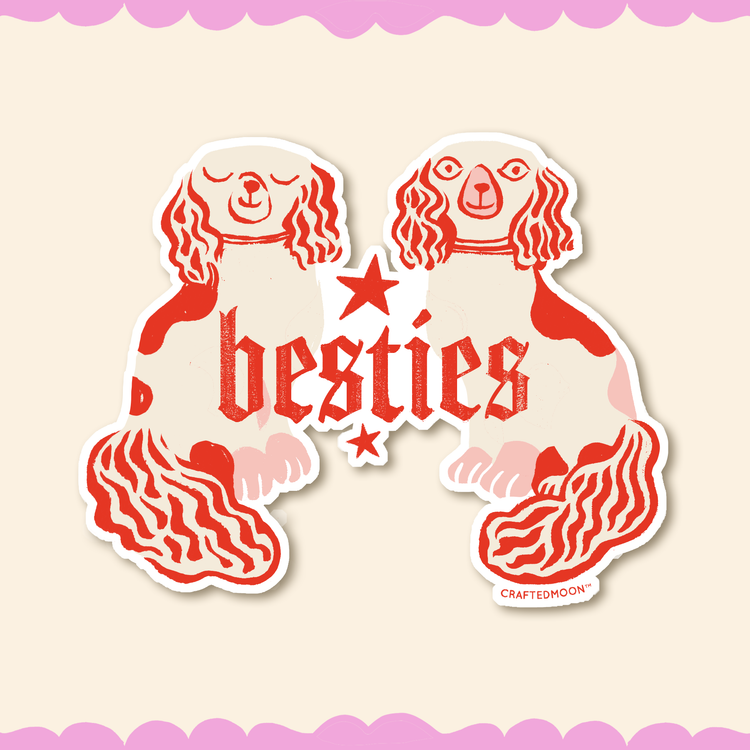 Besties Staffordshire Dogs Sticker