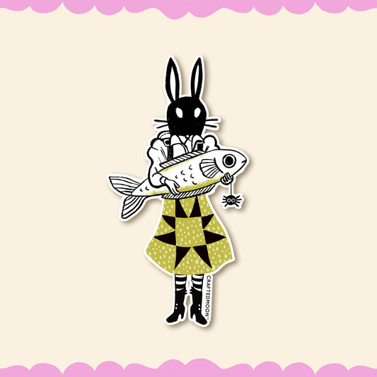 The Infamous Fish Bunny Sticker