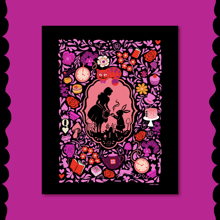 Collage Silhouette 8x10 Art Print