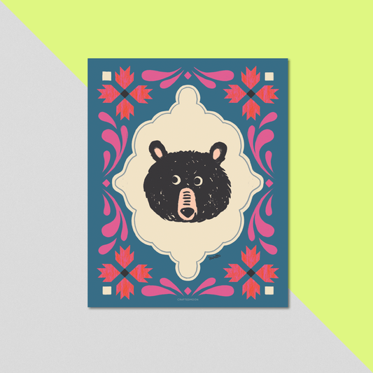 8x10 Art Print: Bear Paw Bear!