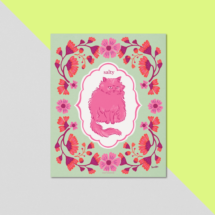 8x10 Art Print: Salty Cat