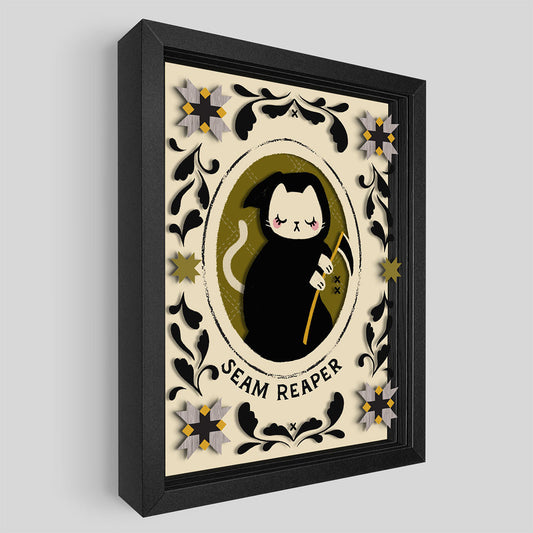 Seam Reaper Shadowbox Art