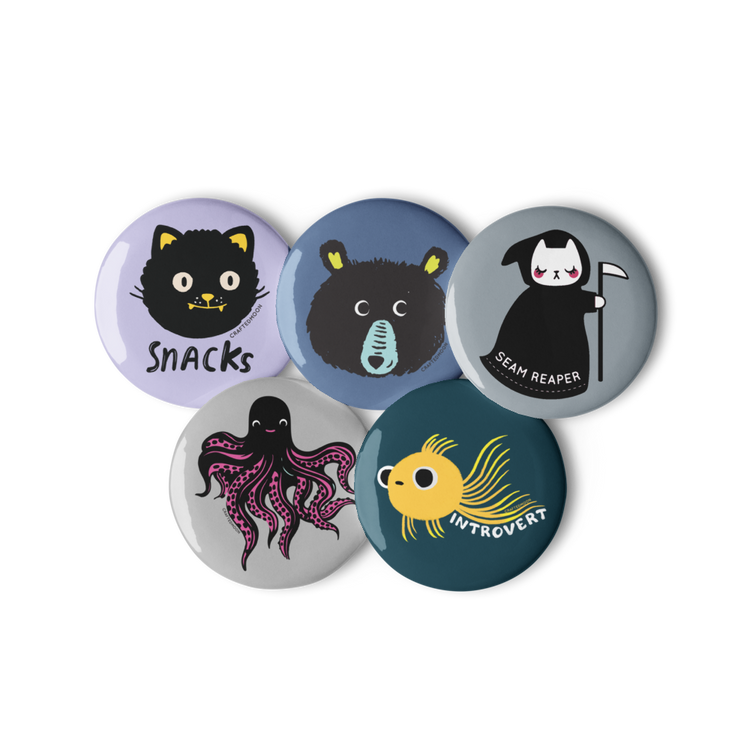 Character 1.5" Pin Pack Set