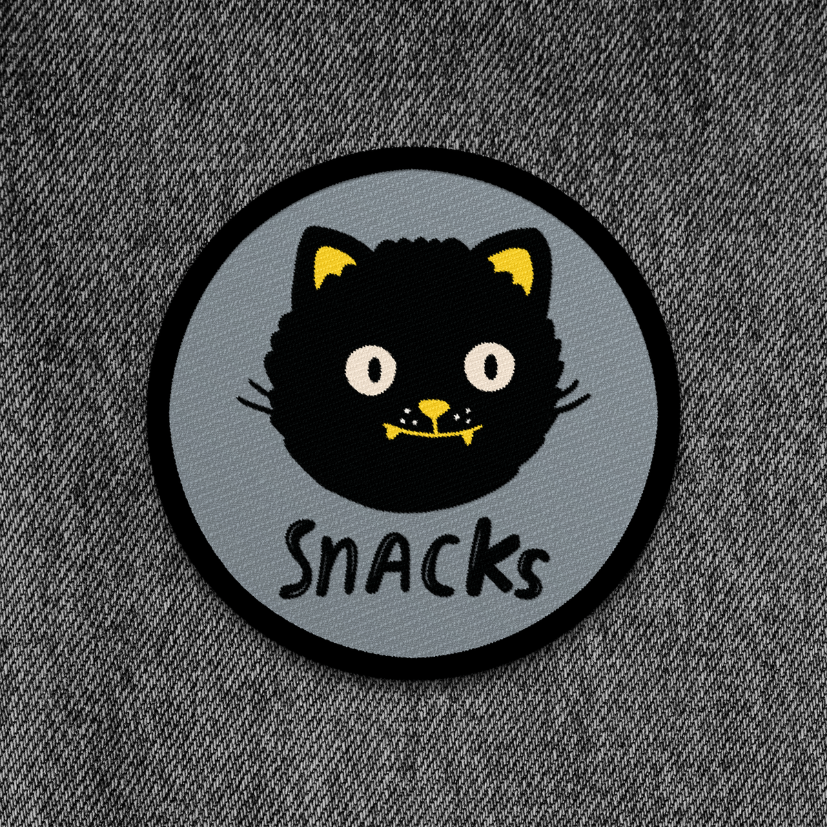 Snacks Cat Embroidered Patch