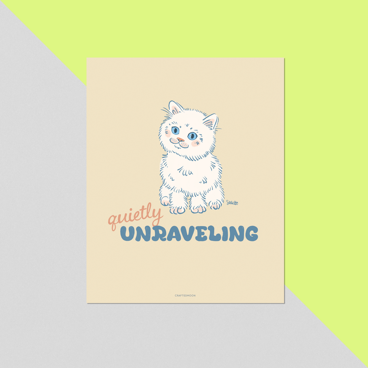*Preorder* 8x10 Art Print: Unravel Cat